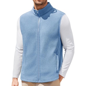 image:imageCOOFANDY Mens Polar Fleece Vest Lightweight Sleeveless Jacket Warm Zip up Outerwear Vests with Zipper Pockets for HikingLake Blue