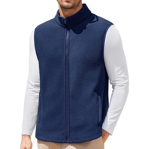 image:imageCOOFANDY Mens Polar Fleece Vest Lightweight Sleeveless Jacket Warm Zip up Outerwear Vests with Zipper Pockets for HikingNavy