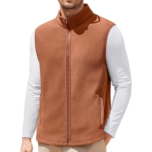 image:imageCOOFANDY Mens Polar Fleece Vest Lightweight Sleeveless Jacket Warm Zip up Outerwear Vests with Zipper Pockets for HikingTerracotta