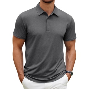image:imageCOOFANDY Mens Polo Shirt Golf Quick Dry Performance Short Sleeve Moisture Wicking Athletic Polo Collared Tennis TShirtDark Gray