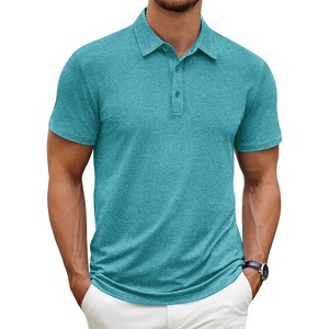 image:imageCOOFANDY Mens Polo Shirt Golf Quick Dry Performance Short Sleeve Moisture Wicking Athletic Polo Collared Tennis TShirtTeal Green