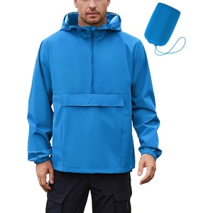 image:imageCOOFANDY Mens Rain Jacket Waterproof Lightweight Packable Raincoat Pullover Windbreaker With Hood For Hiking RunningBlue