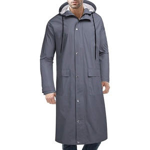 image:imageCOOFANDY Mens Rain Jacket with Hood Waterproof Lightweight Active Long RaincoatDark Grey