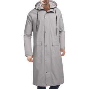 image:imageCOOFANDY Mens Rain Jacket with Hood Waterproof Lightweight Active Long RaincoatGrey