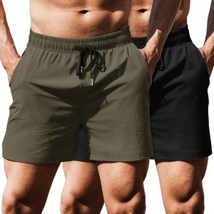image:imageCOOFANDY Mens Running Athletic Shorts 5 Inch 2 Pack Gym Workout Shorts Fitted Exercise Hiking Shorts with Zipper Pocket01army GreenBlack