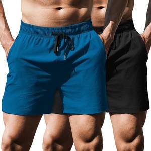 image:imageCOOFANDY Mens Running Athletic Shorts 5 Inch 2 Pack Gym Workout Shorts Fitted Exercise Hiking Shorts with Zipper PocketBlackBlue