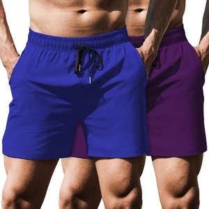 image:imageCOOFANDY Mens Running Athletic Shorts 5 Inch 2 Pack Gym Workout Shorts Fitted Exercise Hiking Shorts with Zipper PocketRoyal BlueDeep Purple