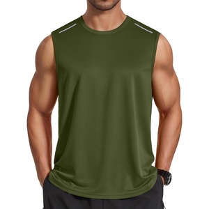 image:imageCOOFANDY Mens Sleeveless Shirt Quick Dry Workout Tank Top Gym Muscle T Shirts Sport Athletic Tanks Moisture WickingArmy Green