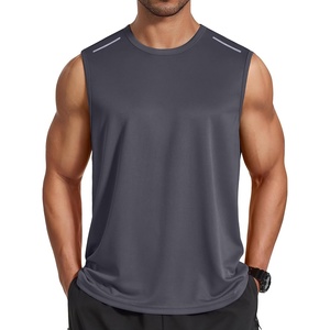 image:imageCOOFANDY Mens Sleeveless Shirt Quick Dry Workout Tank Top Gym Muscle T Shirts Sport Athletic Tanks Moisture WickingDark Grey