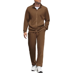 image:imageCOOFANDY Mens Tracksuits Casual Sweatsuit 2 Piece Full Zip Athletic Jogging Suit Sets Sport Sweat SuitBrown