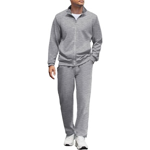 image:imageCOOFANDY Mens Tracksuits Casual Sweatsuit 2 Piece Full Zip Athletic Jogging Suit Sets Sport Sweat SuitLight Grey