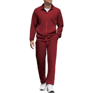 image:imageCOOFANDY Mens Tracksuits Casual Sweatsuit 2 Piece Full Zip Athletic Jogging Suit Sets Sport Sweat SuitWine Red
