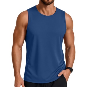 image:imageCOOFANDY Mens Workout Gym Tank Tops Quick Dry Muscle Sleeveless Shirts UPF 50 Running Summer Beach Athletic Swim ShirtDark Blue