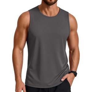 image:imageCOOFANDY Mens Workout Gym Tank Tops Quick Dry Muscle Sleeveless Shirts UPF 50 Running Summer Beach Athletic Swim ShirtDark Grey