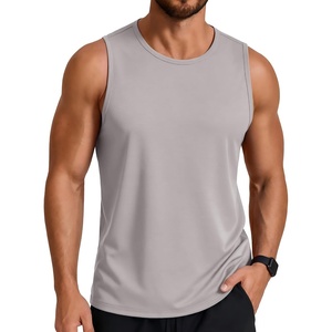 image:imageCOOFANDY Mens Workout Gym Tank Tops Quick Dry Muscle Sleeveless Shirts UPF 50 Running Summer Beach Athletic Swim ShirtLight Grey