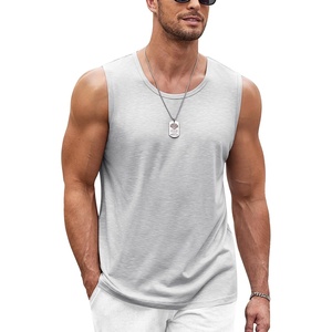 image:imageCOOFANDY Mens Workout Tank Top 2 Pack Casual Soft Sleeveless Gym Muscle Shirts Bodybuilding TeeLight Grey
