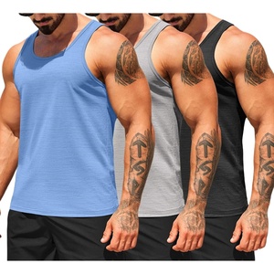 image:imageCOOFANDY Mens Workout Tank Tops Pack Dry Fit Sleeveless Running Shirts Gym Muscle Bodybuilding T ShirtsBlackGreyBlue