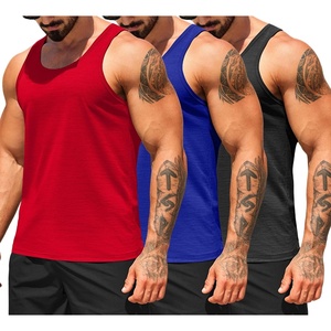 image:imageCOOFANDY Mens Workout Tank Tops Pack Dry Fit Sleeveless Running Shirts Gym Muscle Bodybuilding T ShirtsBlackRedRoyal Blue