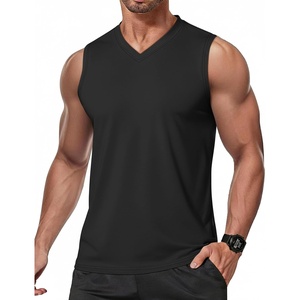 image:imageCOOFANDY Mens Workout Tank Tops V Neck Sleeveless Shirts Quick Dry Athletic Gym Muscle T Shirt Lightweight Soft TeeBlack