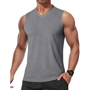 image:imageCOOFANDY Mens Workout Tank Tops V Neck Sleeveless Shirts Quick Dry Athletic Gym Muscle T Shirt Lightweight Soft TeeGray