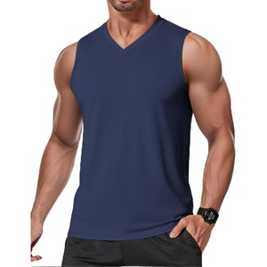 image:imageCOOFANDY Mens Workout Tank Tops V Neck Sleeveless Shirts Quick Dry Athletic Gym Muscle T Shirt Lightweight Soft TeeNavy Blue