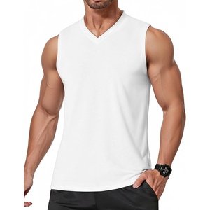 image:imageCOOFANDY Mens Workout Tank Tops V Neck Sleeveless Shirts Quick Dry Athletic Gym Muscle T Shirt Lightweight Soft TeeWhite