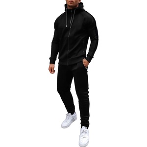 image:imageCOOFANDY Tracksuit Mens with Zipper Pockets Full Zip Hoodie Sweatsuit 2 Pieces Running Jogging Sports Casual Sweat SuitsAblack