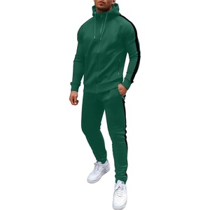 image:imageCOOFANDY Tracksuit Mens with Zipper Pockets Full Zip Hoodie Sweatsuit 2 Pieces Running Jogging Sports Casual Sweat SuitsGreen