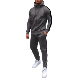 image:imageCOOFANDY Tracksuit Mens with Zipper Pockets Full Zip Hoodie Sweatsuit 2 Pieces Running Jogging Sports Casual Sweat SuitsGrey