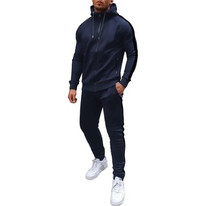 image:imageCOOFANDY Tracksuit Mens with Zipper Pockets Full Zip Hoodie Sweatsuit 2 Pieces Running Jogging Sports Casual Sweat SuitsNavy Blue