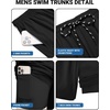 image:imageCOOFANDY 2 in 1 Mens Swim Trunks 7 Inch Quick Dry Board Shorts Beach Swim Shorts Bathing Suit with Compression LinerBlack