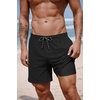 image:imageCOOFANDY 2 in 1 Mens Swim Trunks 7 Inch Quick Dry Board Shorts Beach Swim Shorts Bathing Suit with Compression LinerBlack