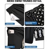 image:imageCOOFANDY 2 in 1 Mens Swim Trunks 7 Inch Quick Dry Board Shorts Beach Swim Shorts Bathing Suit with Compression LinerBlack American Flag