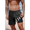 image:imageCOOFANDY 2 in 1 Mens Swim Trunks 7 Inch Quick Dry Board Shorts Beach Swim Shorts Bathing Suit with Compression LinerBlack American Flag