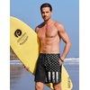 image:imageCOOFANDY 2 in 1 Mens Swim Trunks 7 Inch Quick Dry Board Shorts Beach Swim Shorts Bathing Suit with Compression LinerBlack American Flag