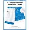 image:imageCOOFANDY 2 in 1 Mens Swim Trunks 7 Inch Quick Dry Board Shorts Beach Swim Shorts Bathing Suit with Compression LinerBlue Coconut