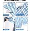 image:imageCOOFANDY 2 in 1 Mens Swim Trunks 7 Inch Quick Dry Board Shorts Beach Swim Shorts Bathing Suit with Compression LinerBlue Stripe