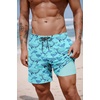 image:imageCOOFANDY 2 in 1 Mens Swim Trunks 7 Inch Quick Dry Board Shorts Beach Swim Shorts Bathing Suit with Compression LinerBlue Whale