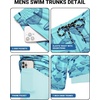 image:imageCOOFANDY 2 in 1 Mens Swim Trunks 7 Inch Quick Dry Board Shorts Beach Swim Shorts Bathing Suit with Compression LinerBlue Whale