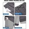 image:imageCOOFANDY 2 in 1 Mens Swim Trunks 7 Inch Quick Dry Board Shorts Beach Swim Shorts Bathing Suit with Compression LinerDark Gray