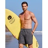 image:imageCOOFANDY 2 in 1 Mens Swim Trunks 7 Inch Quick Dry Board Shorts Beach Swim Shorts Bathing Suit with Compression LinerDark Gray