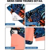 image:imageCOOFANDY 2 in 1 Mens Swim Trunks 7 Inch Quick Dry Board Shorts Beach Swim Shorts Bathing Suit with Compression LinerHawaiian Leaves