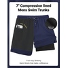 image:imageCOOFANDY 2 in 1 Mens Swim Trunks 7 Inch Quick Dry Board Shorts Beach Swim Shorts Bathing Suit with Compression LinerNavy Bule