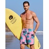 image:imageCOOFANDY 2 in 1 Mens Swim Trunks 7 Inch Quick Dry Board Shorts Beach Swim Shorts Bathing Suit with Compression LinerPink Tree