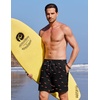 image:imageCOOFANDY 2 in 1 Mens Swim Trunks 7 Inch Quick Dry Board Shorts Beach Swim Shorts Bathing Suit with Compression LinerPinkshark Black