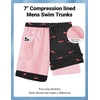 image:imageCOOFANDY 2 in 1 Mens Swim Trunks 7 Inch Quick Dry Board Shorts Beach Swim Shorts Bathing Suit with Compression LinerPinkshark Black