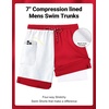 image:imageCOOFANDY 2 in 1 Mens Swim Trunks 7 Inch Quick Dry Board Shorts Beach Swim Shorts Bathing Suit with Compression LinerRed