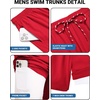 image:imageCOOFANDY 2 in 1 Mens Swim Trunks 7 Inch Quick Dry Board Shorts Beach Swim Shorts Bathing Suit with Compression LinerRed