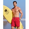 image:imageCOOFANDY 2 in 1 Mens Swim Trunks 7 Inch Quick Dry Board Shorts Beach Swim Shorts Bathing Suit with Compression LinerRed