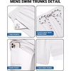 image:imageCOOFANDY 2 in 1 Mens Swim Trunks 7 Inch Quick Dry Board Shorts Beach Swim Shorts Bathing Suit with Compression LinerWhite